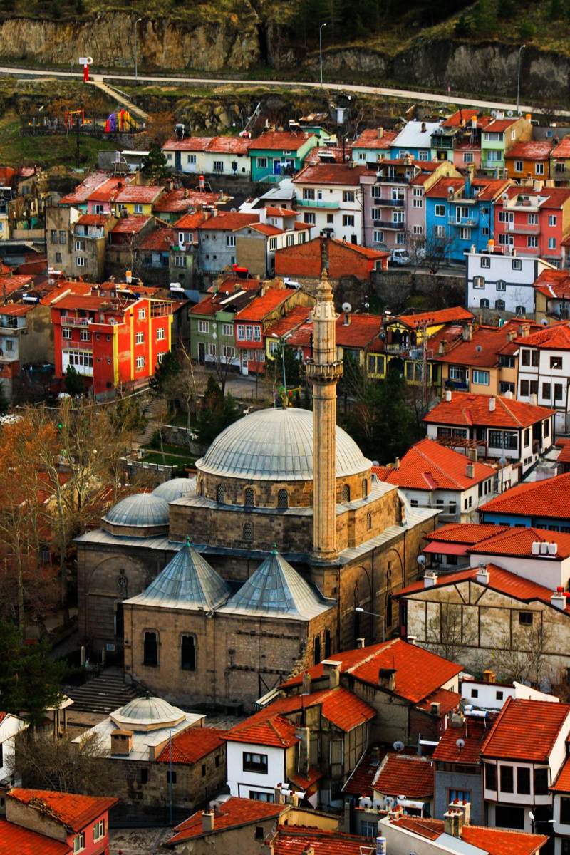 Aerial view of a mosque in Afyonkarahisar
