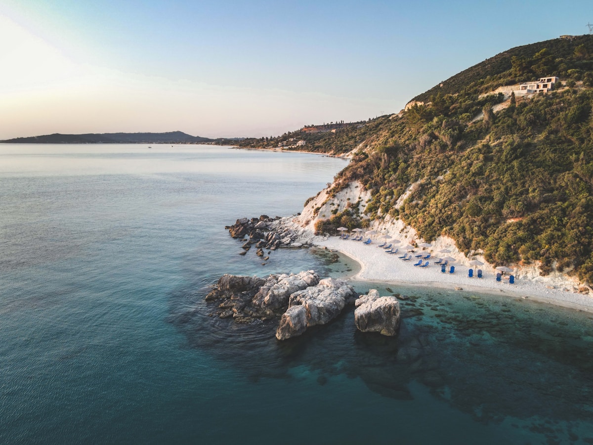 Paragliders descending over Ölüdeniz Blue Lagoon from Babadağ mountain