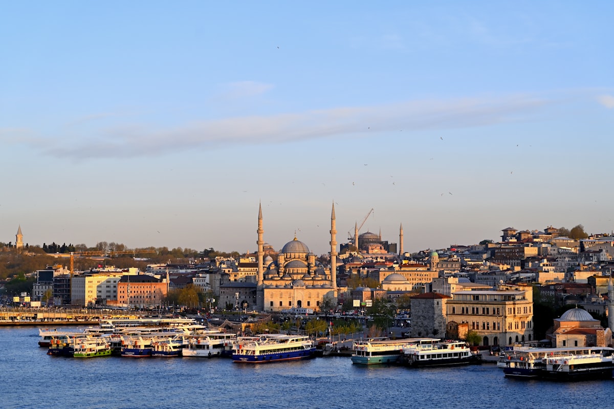 Istanbul skyline with mosques and the Bosphorus at sunset - 3 days in Istanbul itinerary