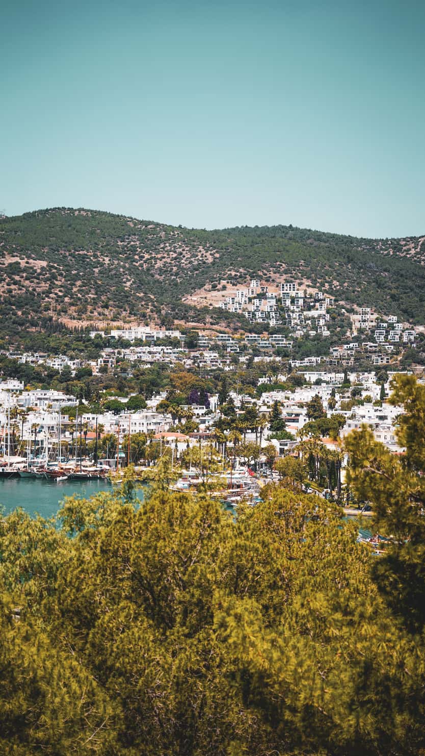 Château de Saint-Pierre de Bodrum dominant le port bleu de la mer Égée