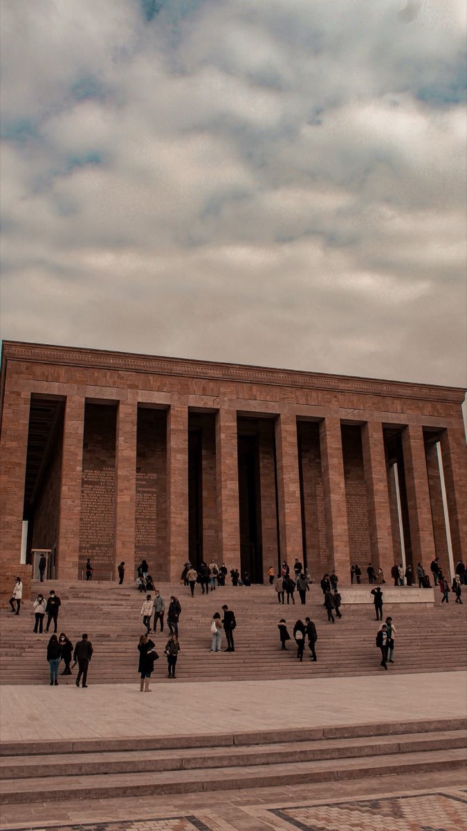 Visitors on the steps of Anitkabir in Ankara, the capital where most embassies are based