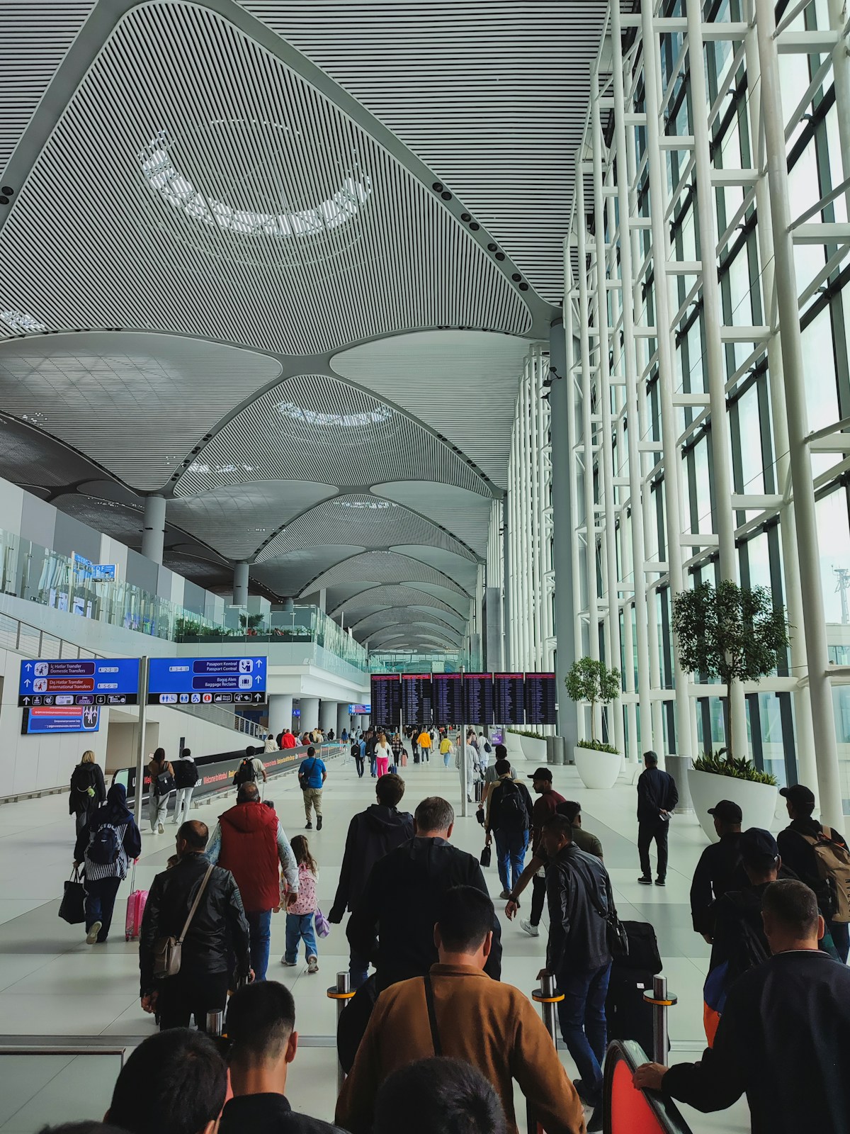 Istanbul Airport (IST) terminal interior — the new Istanbul airport arrivals hall