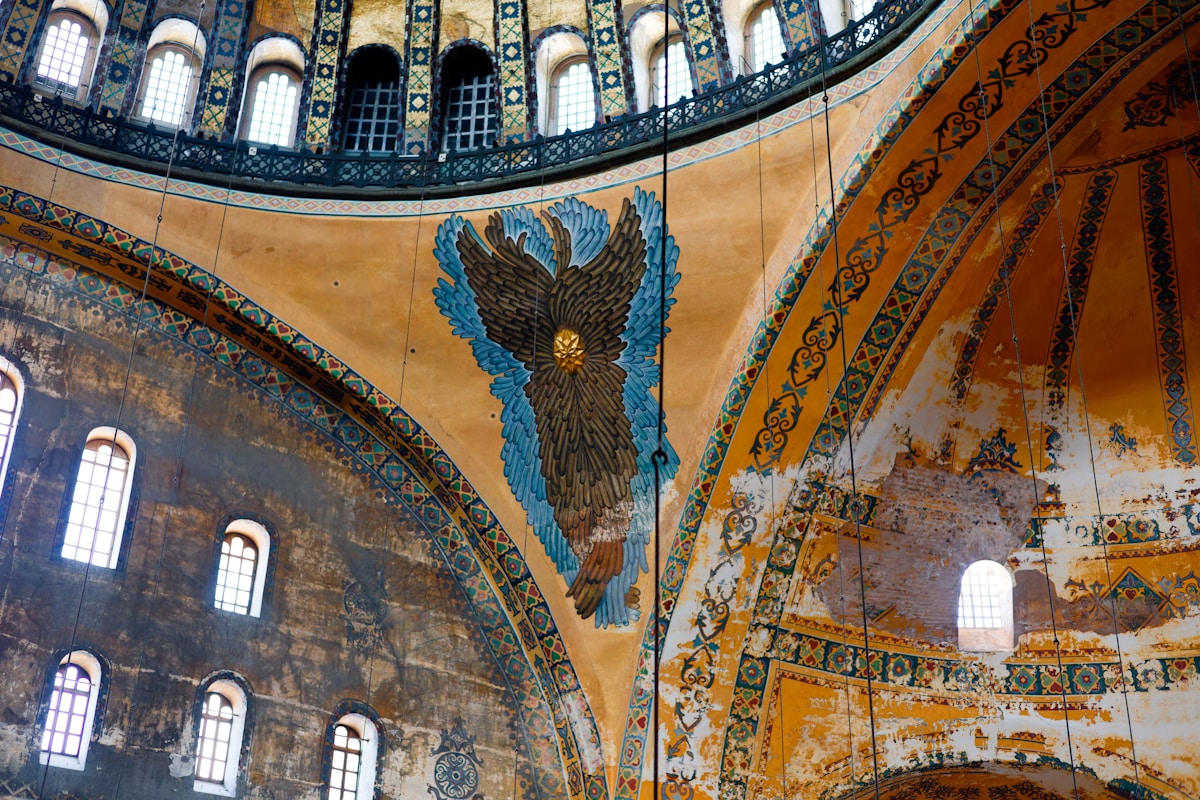 Hagia Sophia ceiling interior — Turkey in February
