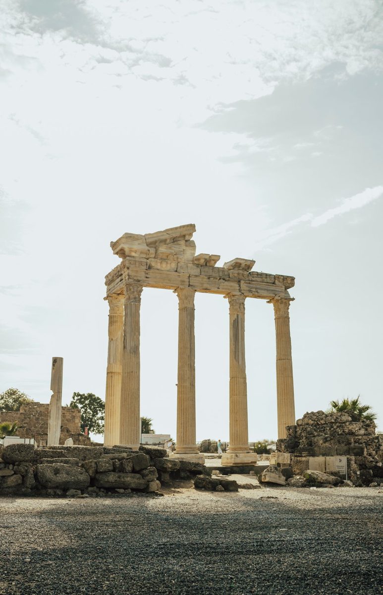 Temple of Apollo columns at Side under a clear sky